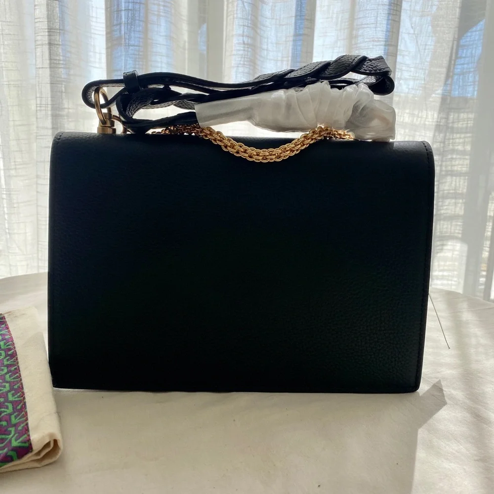 SOLD - Tory Burch Miller Convertible Shoulder Bag - Black NWT - Picture 6 of 14